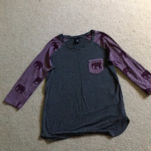 Purple elephant shirt